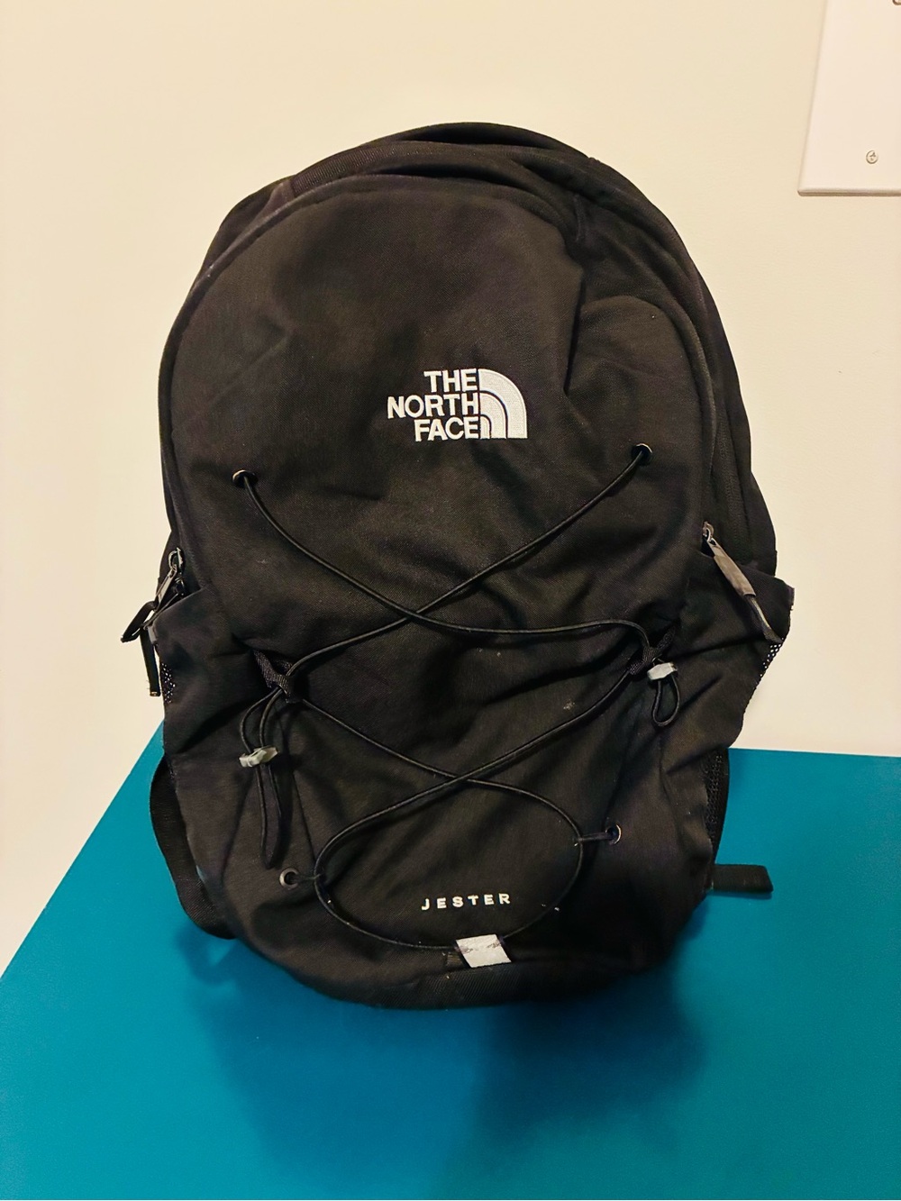 The North Face Jester Backpack - Black with White Logo